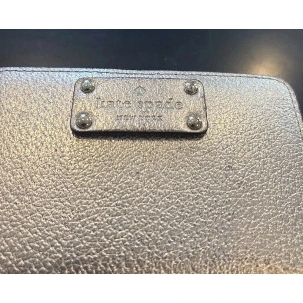 Kate Spade Wellesley Tellie Zip Around Wallet Metallic Gold